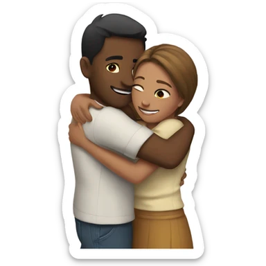 Lovers hug sticker