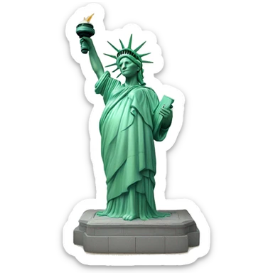 photorealistic statue of liberty sticker