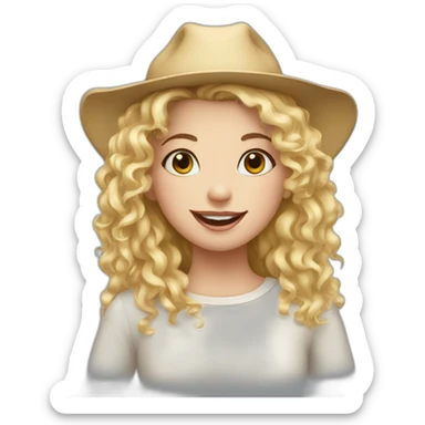 Blondie curly girl loving cow sticker