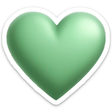 Sage green heart sticker