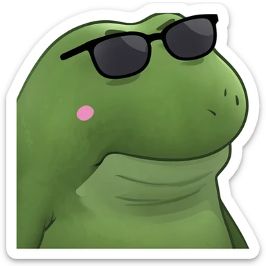 green goopy emoji character inspired by Slimer from Ghostbusters, representing AI slop, blobby, messy, a bit silly, mischievous expression sticker