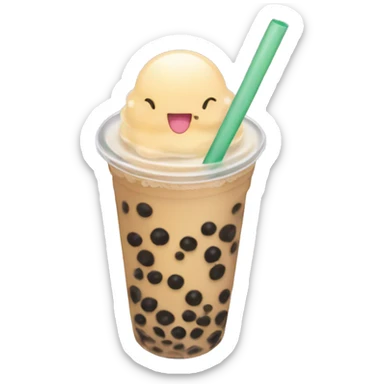 Bubble tea sticker