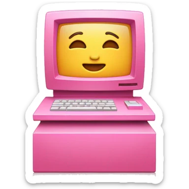 pink original macintosh sticker