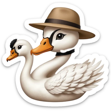 a swan selling items sticker