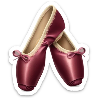 burgundy pointe shoes sticker