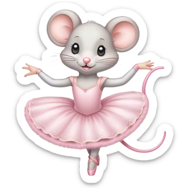 Ballerina mouse  sticker