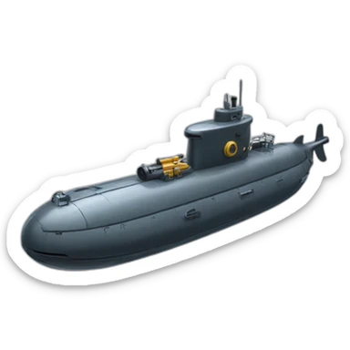 A tourist submarine with gun sticker