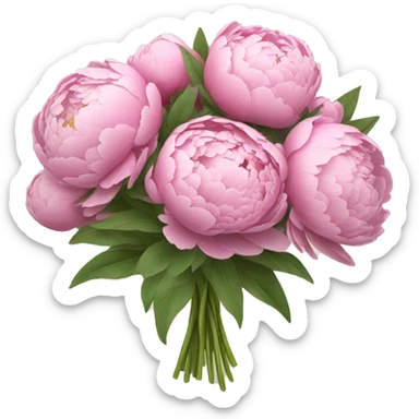 Peony bouquet sticker