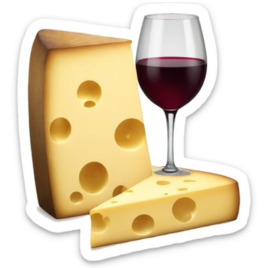 Cheese and wine sticker