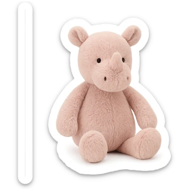 jellycat stuffed plush baby pink rhinoceros sticker