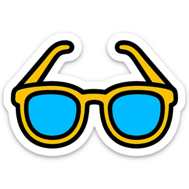 a pair of sunglasses sticker