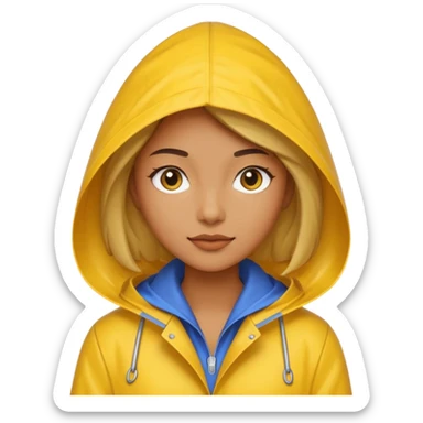 Raincoat Pedestrian woman sticker