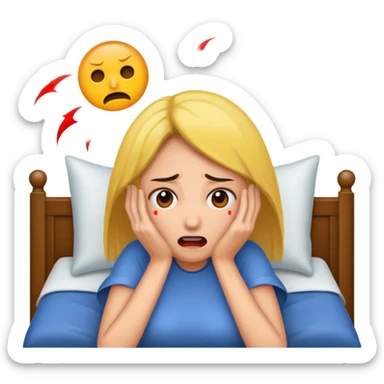 woman having nightmare sticker