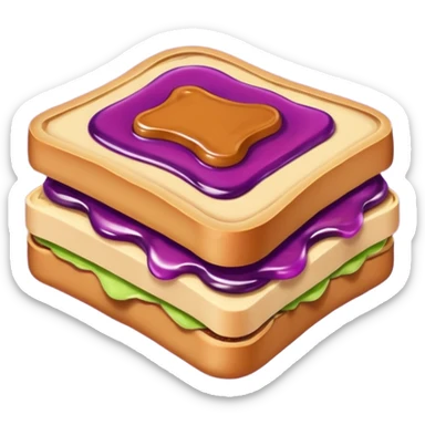 Peanut butter and jelly ￼ sticker
