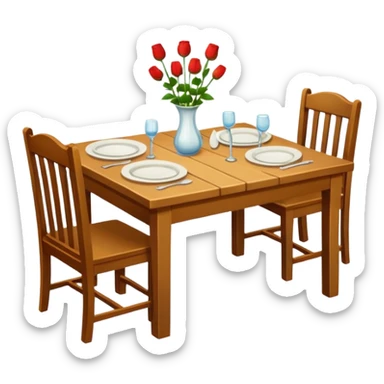 Dinner table sticker