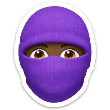 Purple ski mask sticker