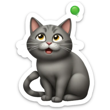 Cat farting  sticker