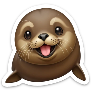 cute fur seal sticking out its tongue sticker