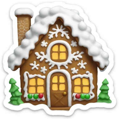 Gingerbreadhouse with snow sticker