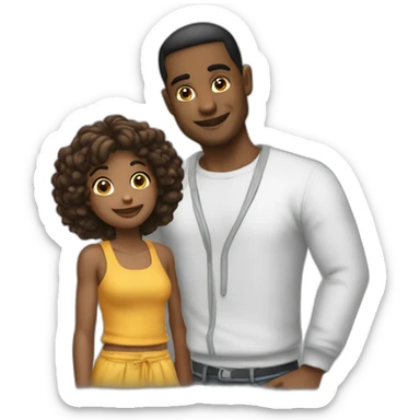 Papi et jeune qui rigole sticker