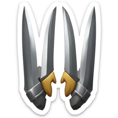 claw blades like Wolverine sticker