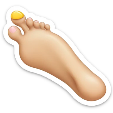 Foot with long toenails sticker