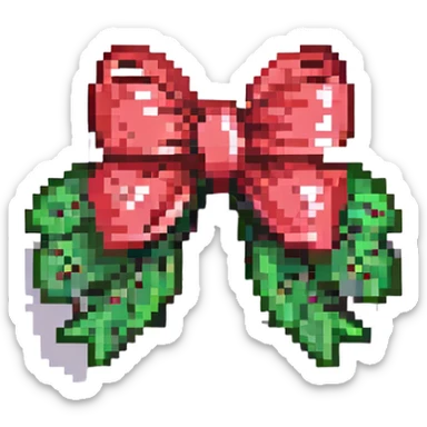 cherry with a bow sticker
