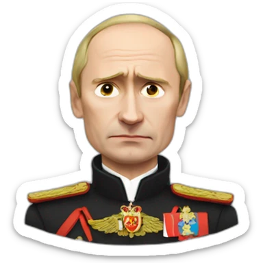 vlad putin not feeling good sticker