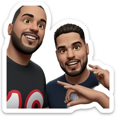 two boys smiling together sticker