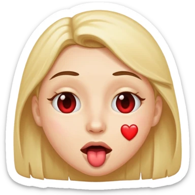 face with heart eyes and drooling mouth, combining expressions of love and desire sticker