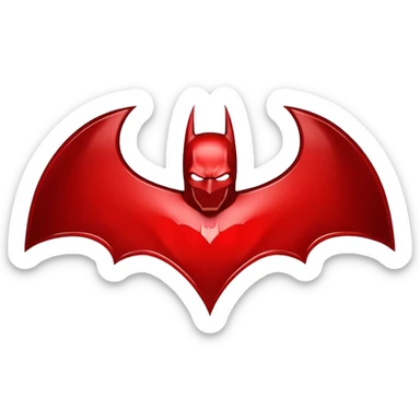 Batman logo in red sticker
