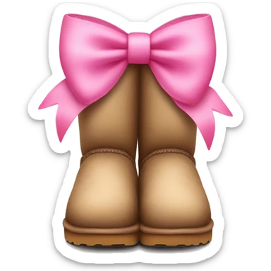 cute uggs with pink bow sticker