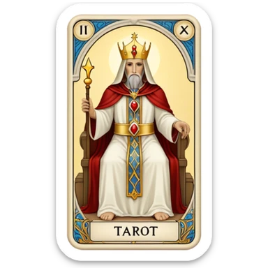 Tarot Card with the hierophant on it  sticker
