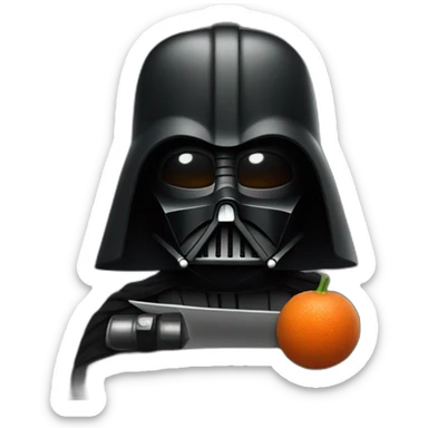 dark vador with a carot as sword sticker