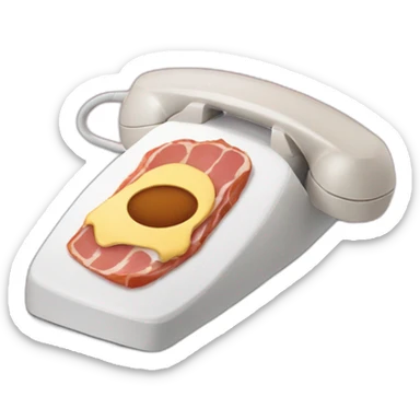 Téléphone sur du jambon sticker