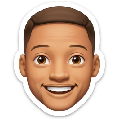 Will Smith smiling emoji sticker