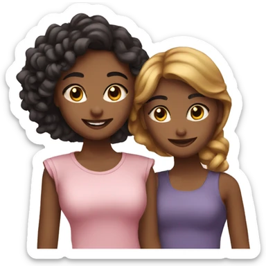 trio of friends girls sticker