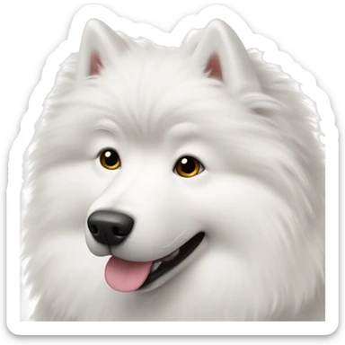 Fluffy Samoyed dog sticker