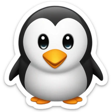 Pingouin sur canapé  sticker