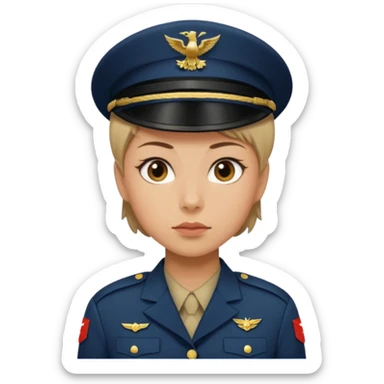 female soldier hair style with out cap sticker