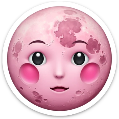 Pink moon with no body parts on it just a regular moon sticker