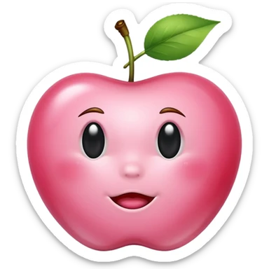 light pink Cherry sticker