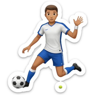 soccer player doing ball tricks sticker