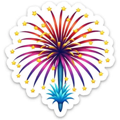 make the fireworks black with a white background.  sticker