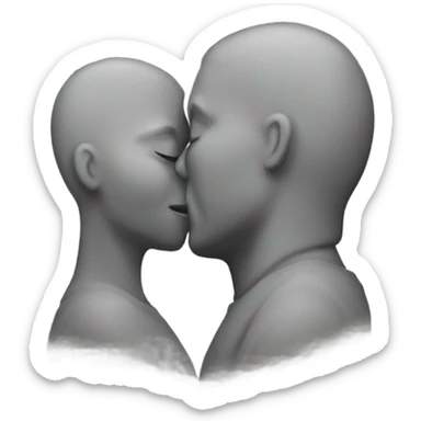 two white people kissing  sticker