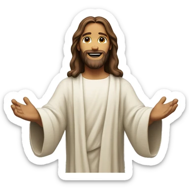 jesus open arms sticker