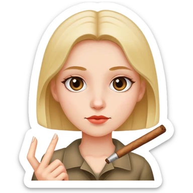 girl with blunt in hand sticker