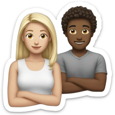 four white friends sticker