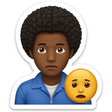 hombre afroamericano cansado   sticker