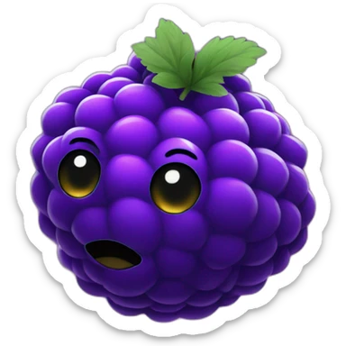 Purple BlackBerry in space sticker